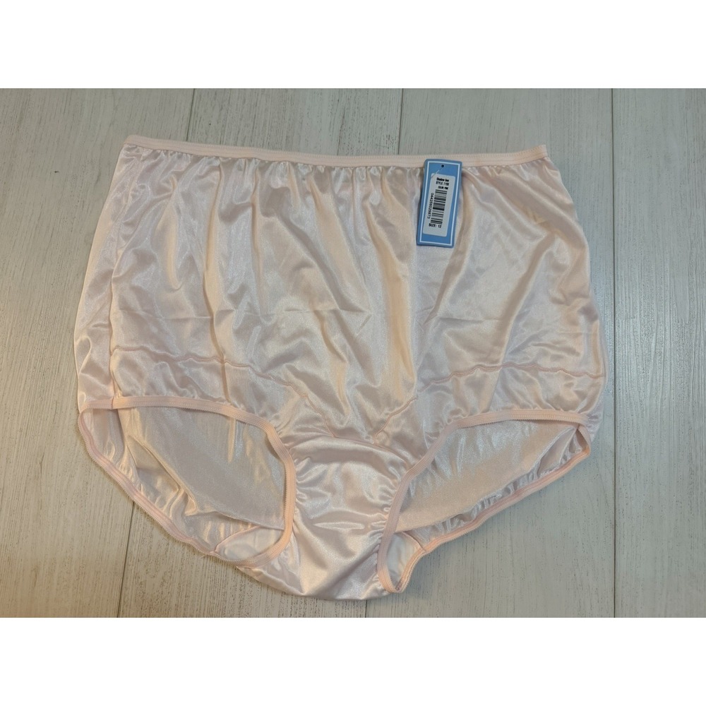 NWT Dixie Belle Vintage Nylon Panties Sz 12 Pink Scalloped Leg Style 719